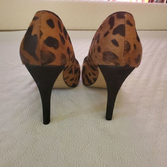 Guess By Marciano Pony Hair Animal Print Heels Size 8 - Picture 5 of 8